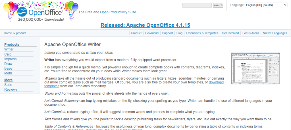Apache OpenOffice Writer