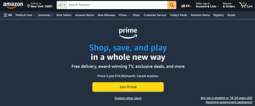 Amazon Prime Shopping