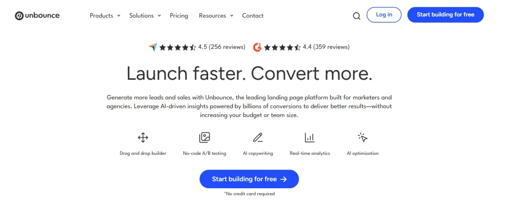 Unbounce Homepage