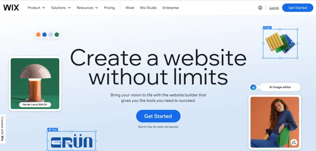 Wix Homepage