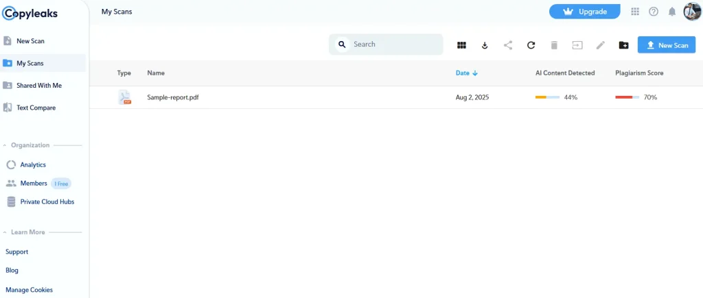Copyleaks Homepage