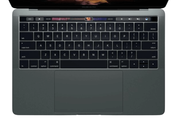 MacBook Pro 2017 Keyboard and Trackpad