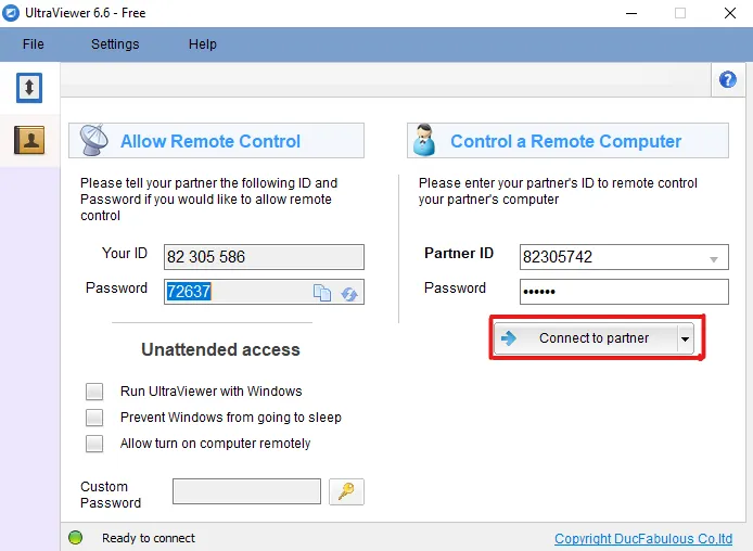 Connect to Partner