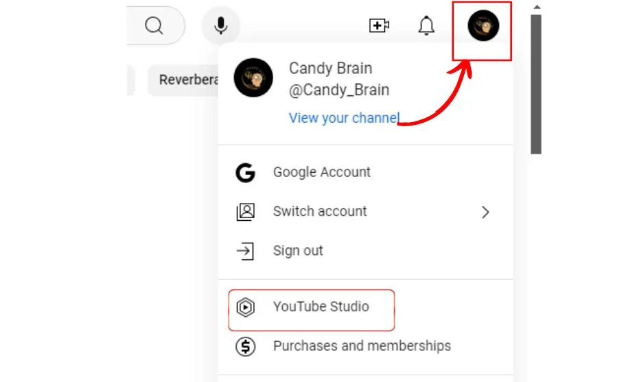 Head to Profile in the upper right corner