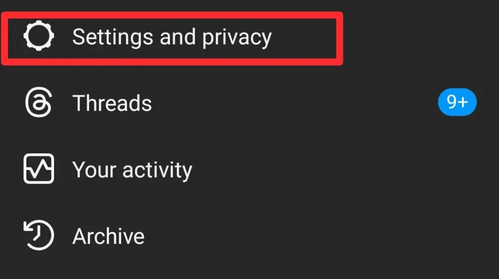 Settings and Privacy