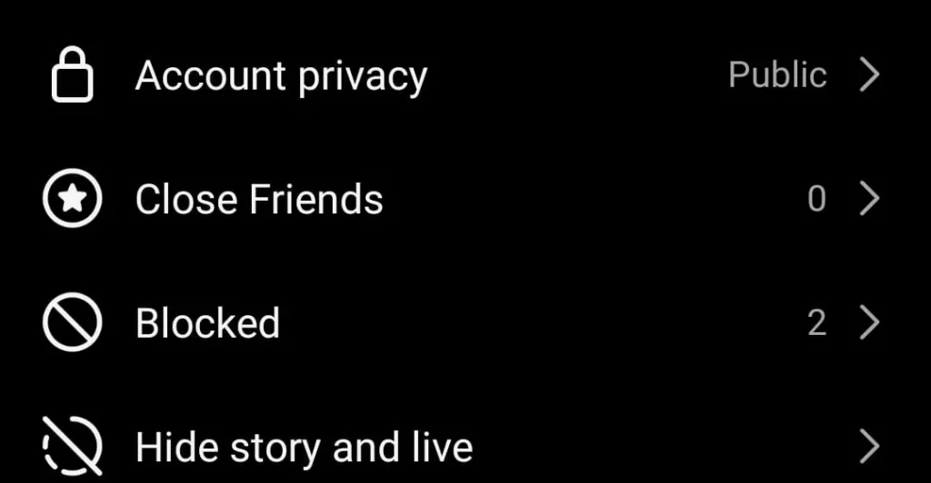 Account Privacy