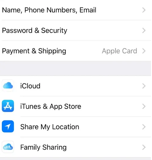 ios settings