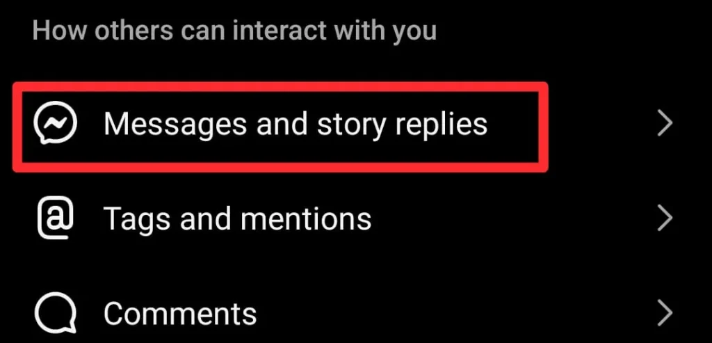 Messages and story replies