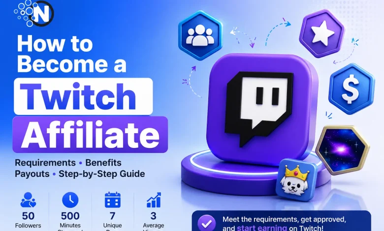 How to Become a Twitch Affiliate guide banner for NogenTech.