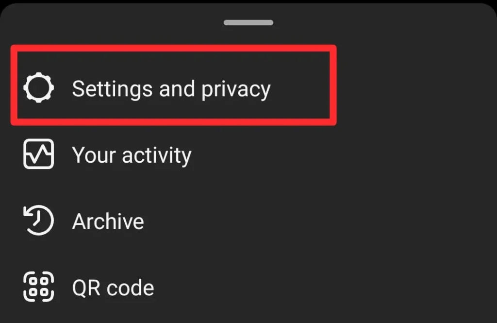 Settings and privacy