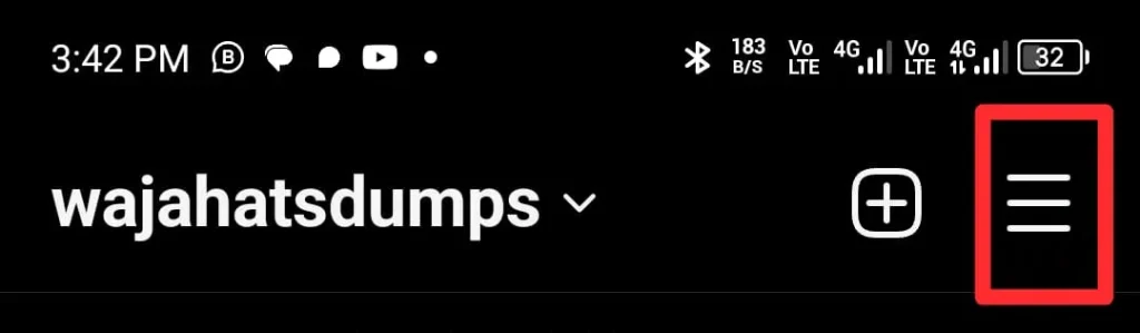 Tap on options button