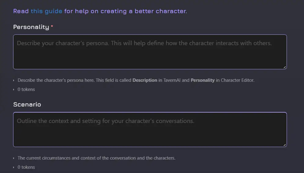 Define Personality & Scenario