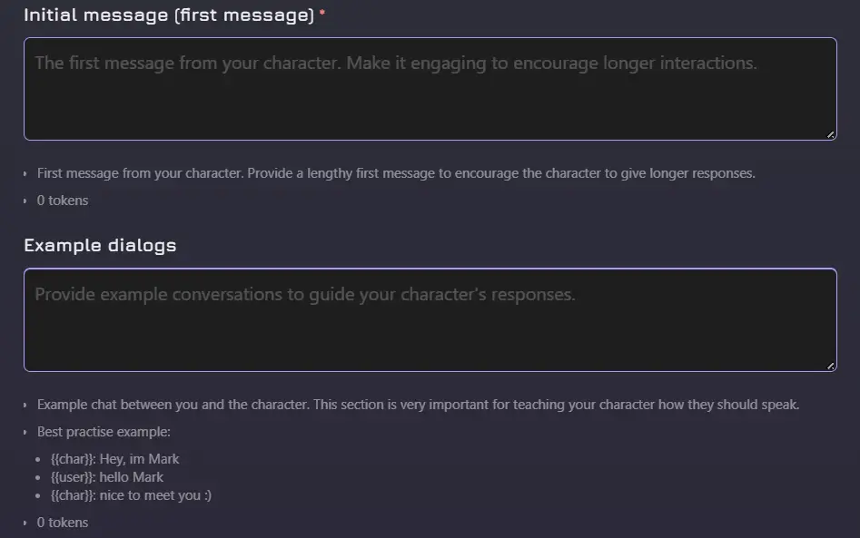 Initial Message and Example