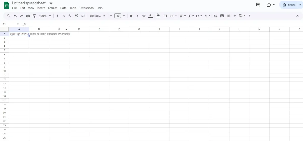 New Google Sheet 