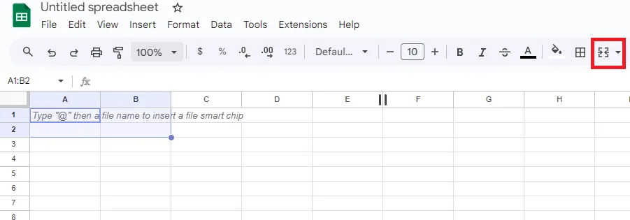 Select the cells that you want to combine