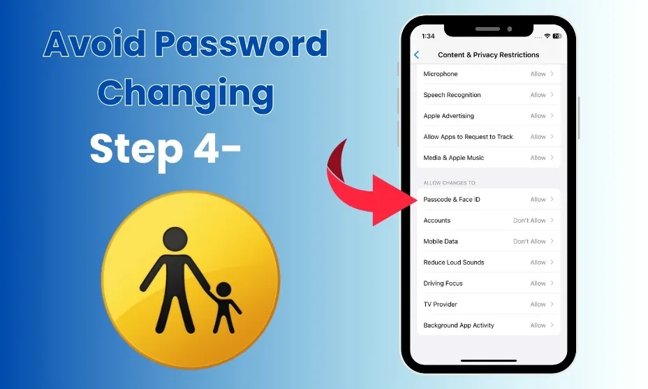 Select the passcode and Face ID