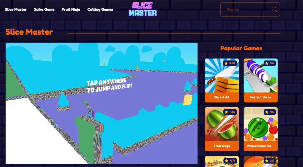 Start the Slice Master Game