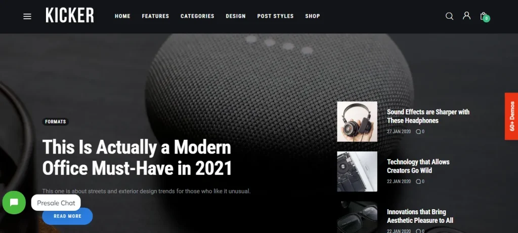 Kicker Tech WordPress Theme
