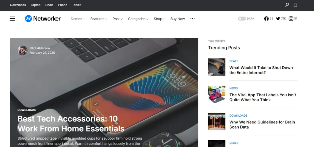 Networker Tech WordPress Theme