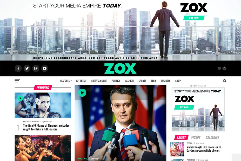 ZoxPress Tech WordPress Theme