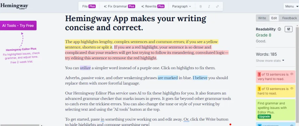 Hemingway Editor