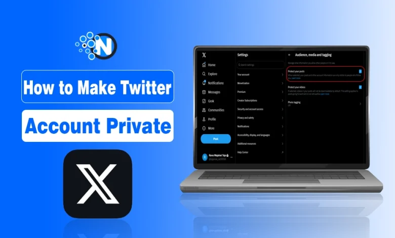 How to make twitter account private