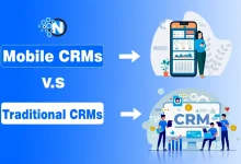 Mobile CRMs vs Traditional CRMs comparison banner for NogenTech.