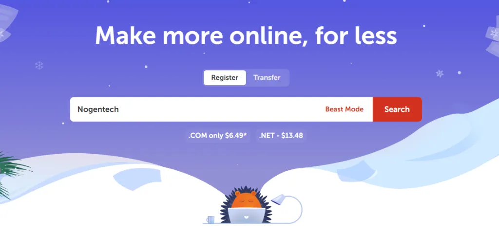 Buying Nogentech Domain name - Screenshort from Namecheap site