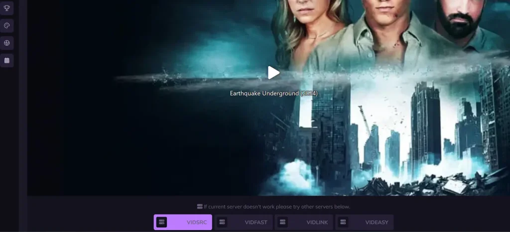 Click on any server to stream the movie