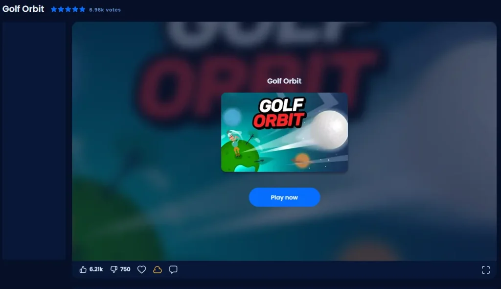 Screenshot of Golf Orbit on Gamepix