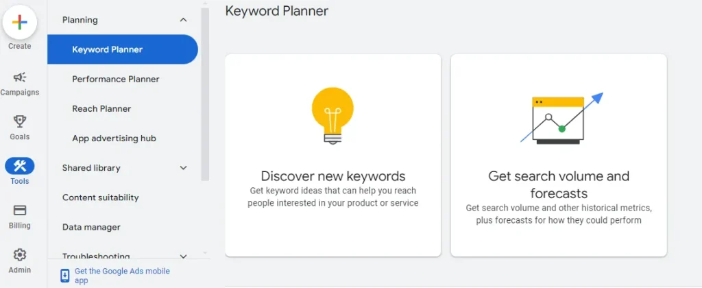 Google Keyword Planner 