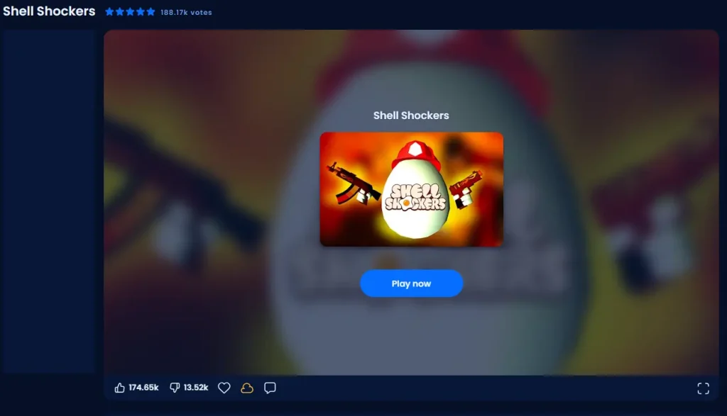 Screenshot of Shell Shockers on Gamepix