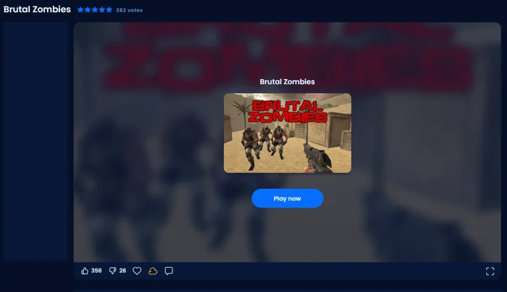 Screenshot of Brutal Zombies on Gamepix
