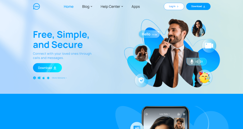 Home page screenshot of IMO