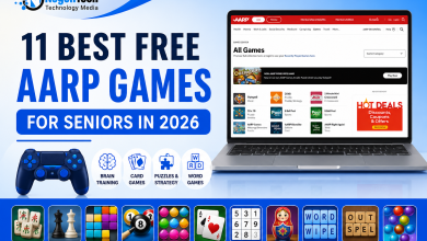 Featured image showing the 11 best free AARP games for seniors in 2026, including Solitaire, Mahjongg, Sudoku, Word Wipe, Outspell, and other browser-based games.