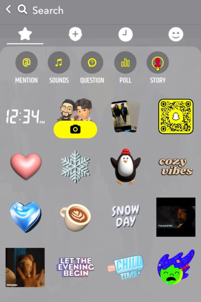 Image showing different snapchat stickers