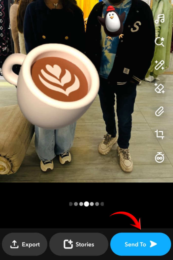 selecting and Placing sticker on image