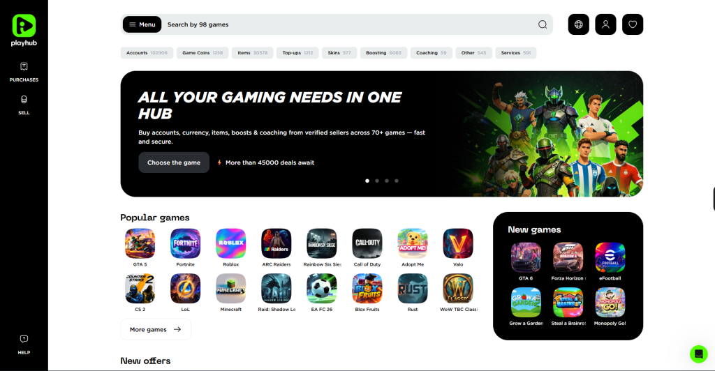 Screenshot of PlayHub