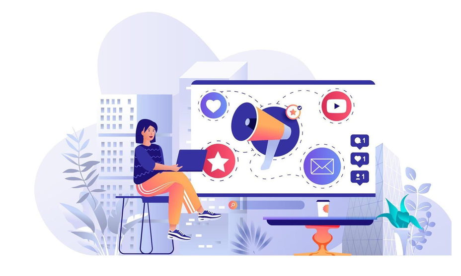 Visual Vector of Digital Marketing Channels