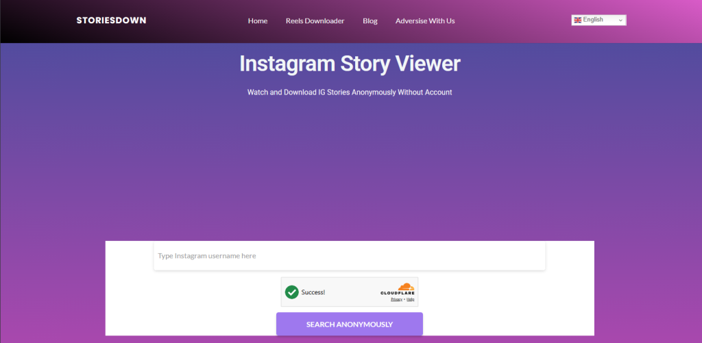 Screenshot of homepage from storiesdown captured by nogenTech