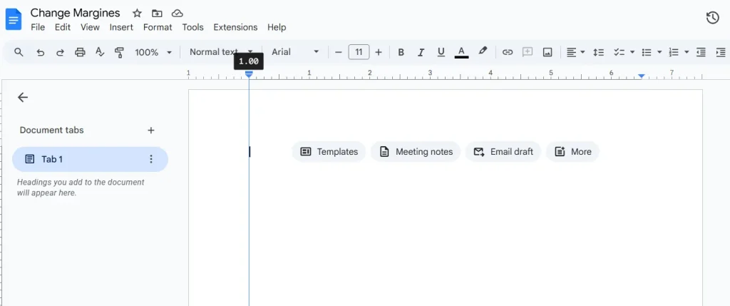 Change Margins in Google Docs Using the Ruler