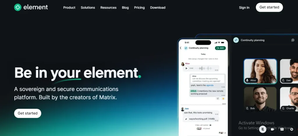 Element – Best for open source and decentralization