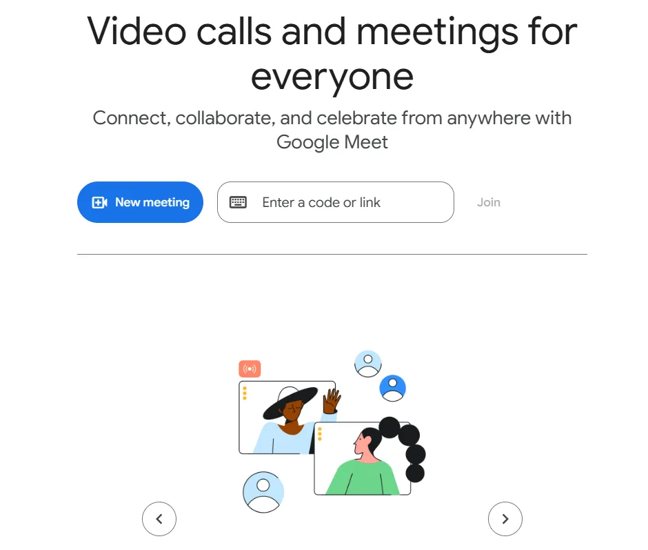 Google Meet – Best for video calls, meetings and conferencing
