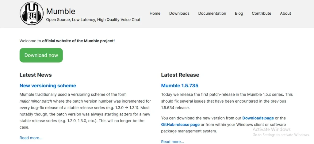 Mumble – Best for low latency voice chat