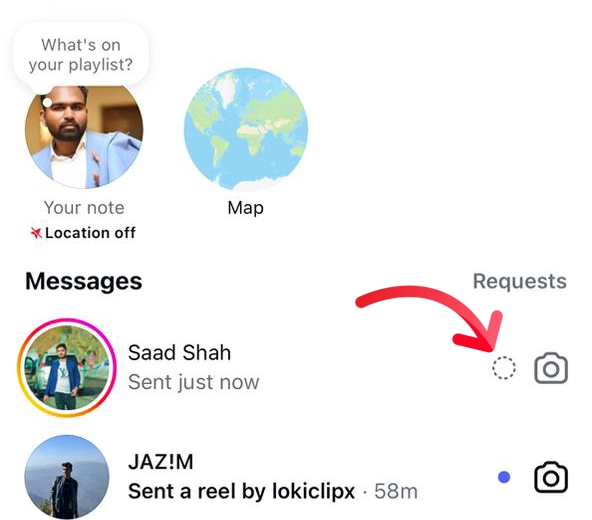 Image of Instagram Chat Section