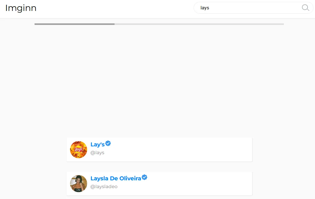 Screenshot of Result on Imginn