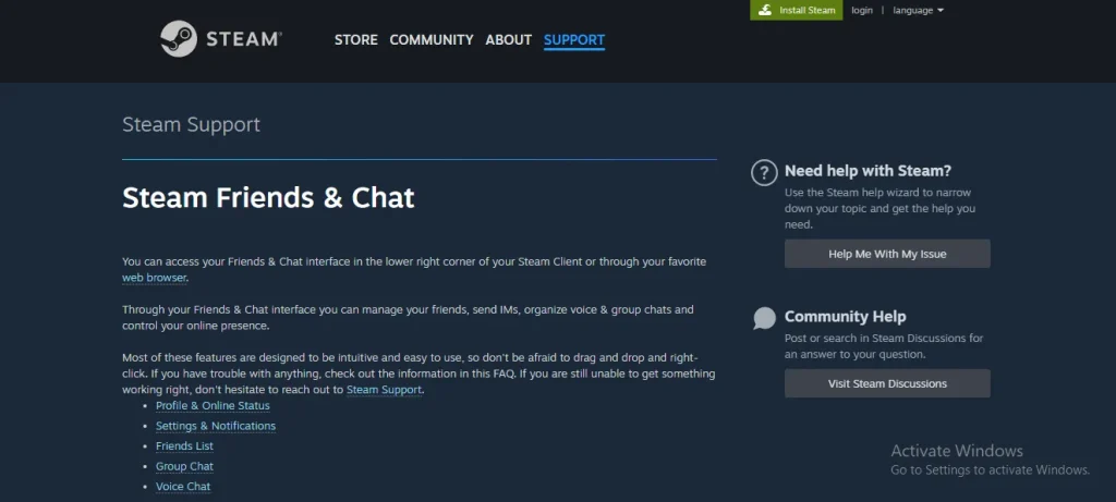 Steam Chat – Best for gamers using Steam