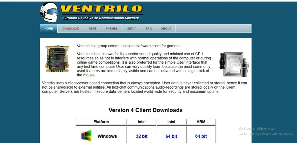 Ventrilo – Best for classic gamers