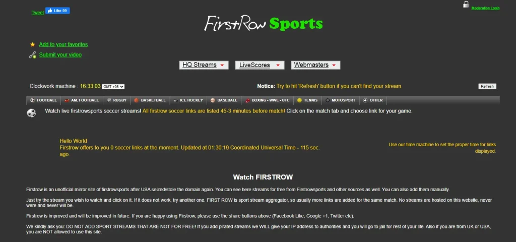 FirstRow Sports Logo