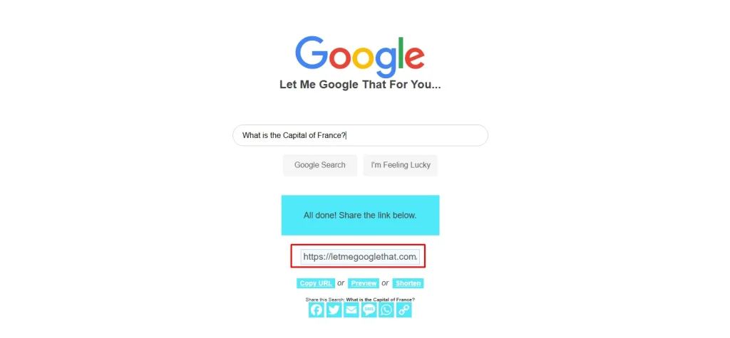 Generate the Link